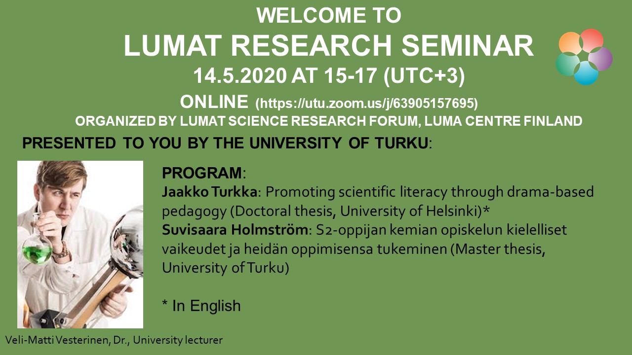 LUMAT-tutkimusseminaarin mainos